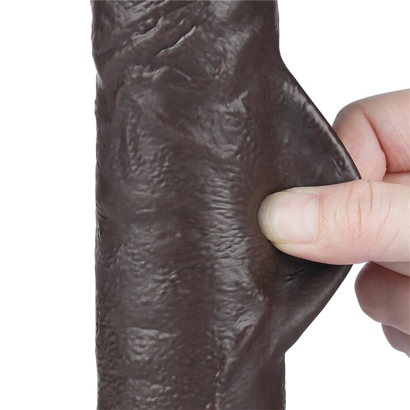 Dildo Dual Layer Piel Deslizante 9.5