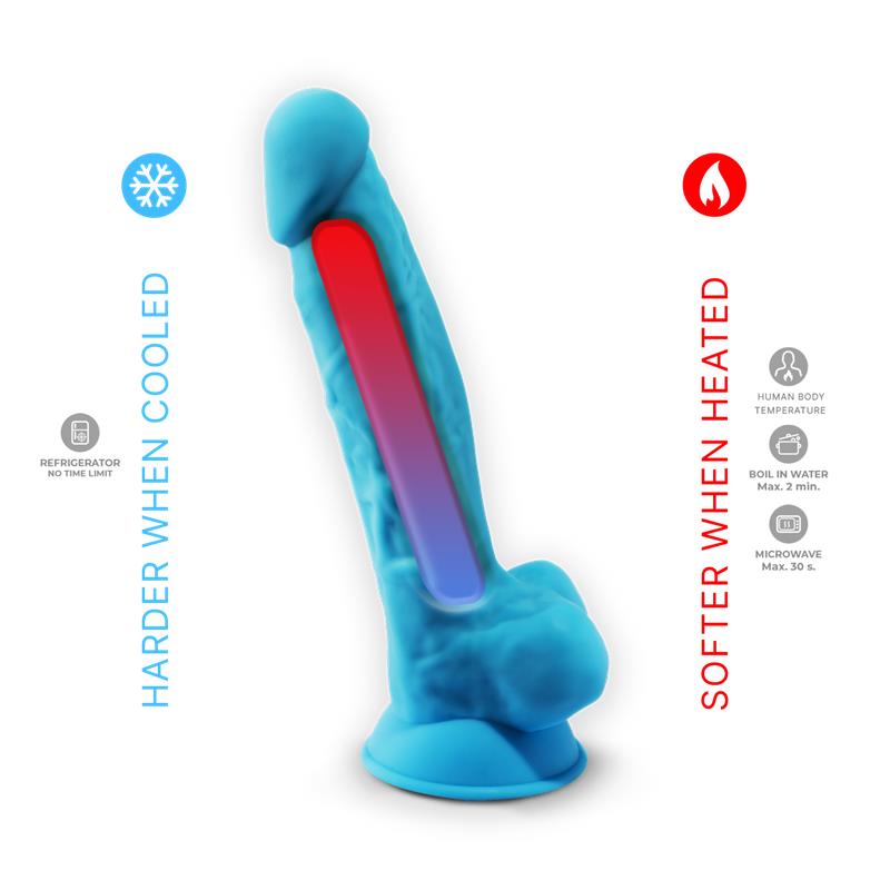 Silexd - Modelo 1 Pene Realistico Silicona Premium Silexpan Azul 17.5 Cm