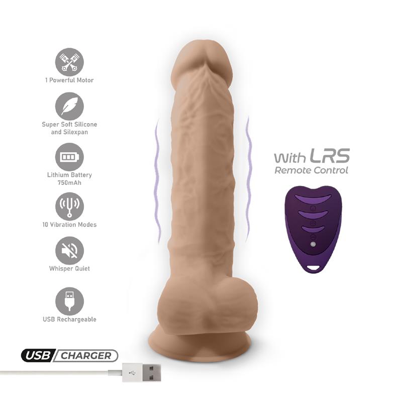 Silexd - Modelo 1 Pene Realistico Vibrador Silicona Premium Silexpan Control Remoto 21.8 Cm