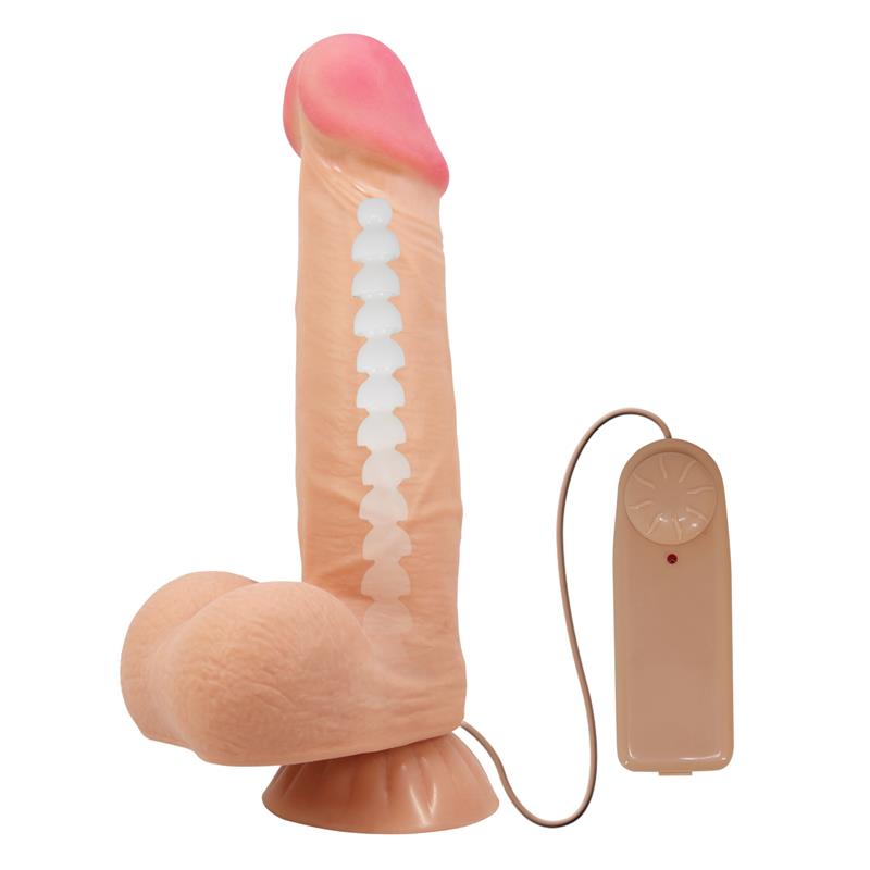 Pretty Love - Sliding Skin Series Dildo Realístico Con Ventosa Piel Deslizante Control Remoto Natural 21.8 Cm