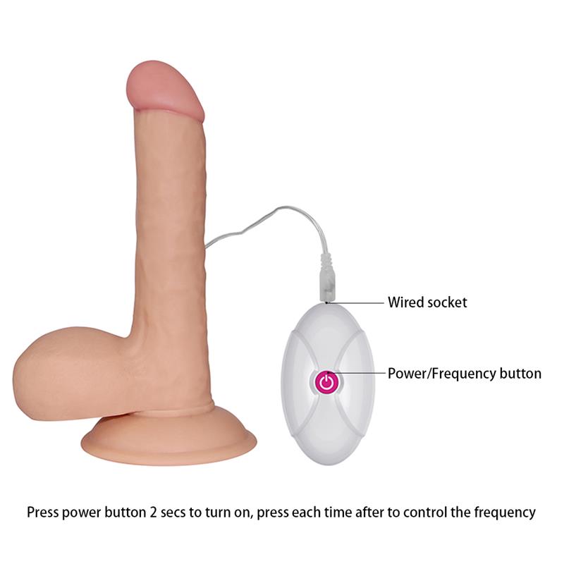 Dildo The Ultra Soft Dude Con Vibración 7.5 Natural