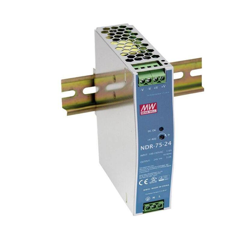 Din-Rail 24vdc Forsyning, -20~50gr (70gr@50%)