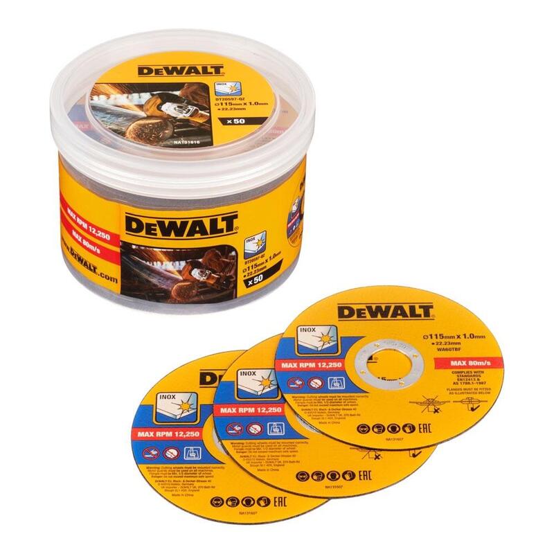 Disco Corte Ø115mm X 1mm 50unid Dt20597-Qz Dewalt