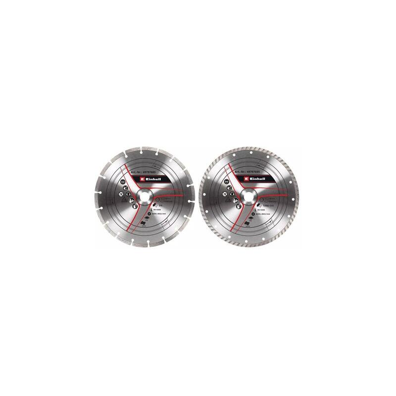 Disco De Corte Turbo De Diamante Einhell, Ø 230 X 22,23 X 1,8 Mm, Juego De 2 Para Amoladoras Angulares 49797605