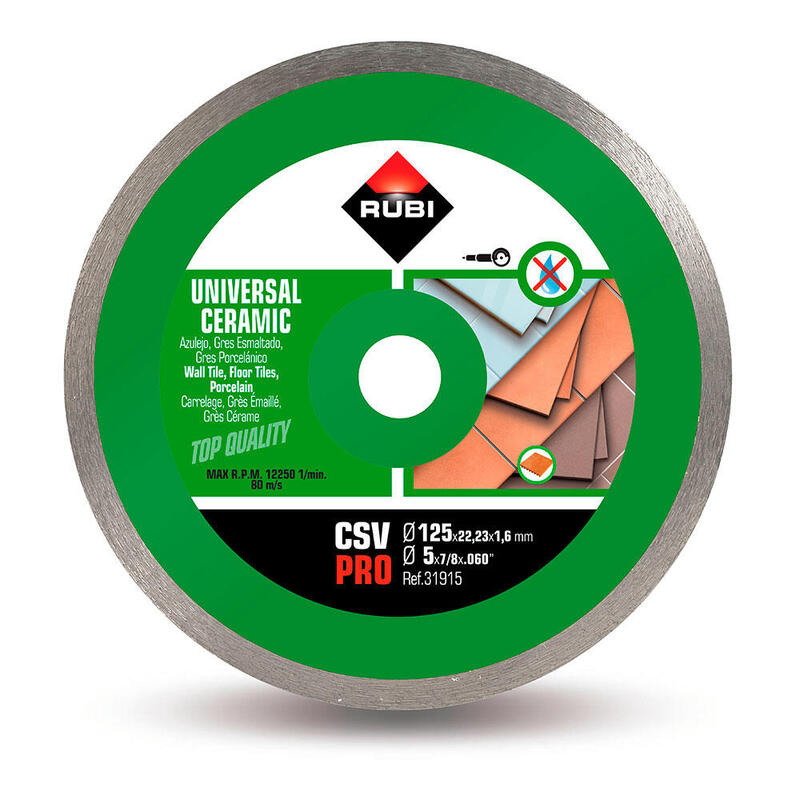 Disco De Diamante Csv Ø125mm Pro R31915 Rubi