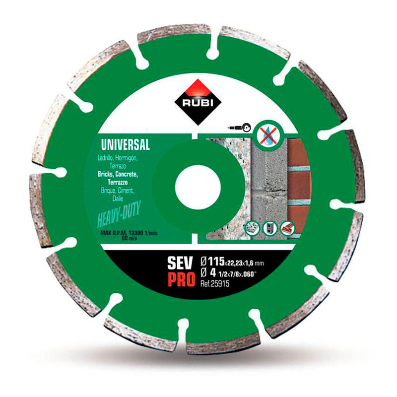Disco Diamante Sev Ø115mm Pro 25915 Rubi