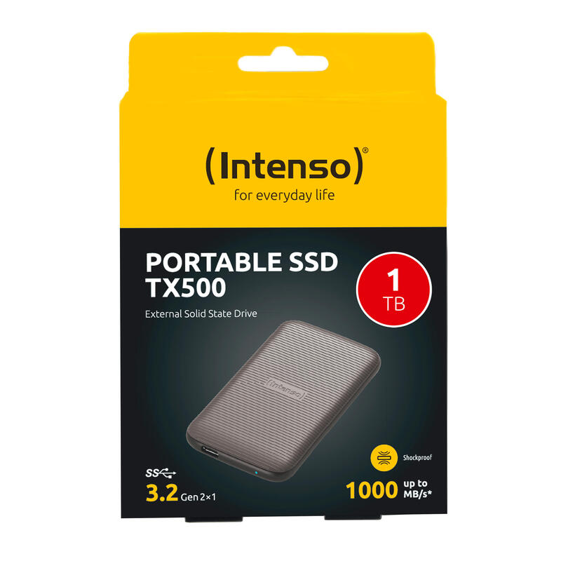 Disco Duro Externo Solido Ssd Intenso Tx500 1tb Usb Tipo C