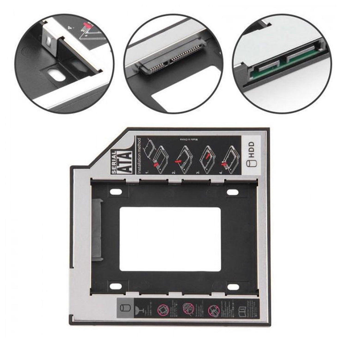 Soporte Carcasa Caddy Cd Dvd Para Disco Duro 2.5 2Nd Sata 9.5Mm Universal