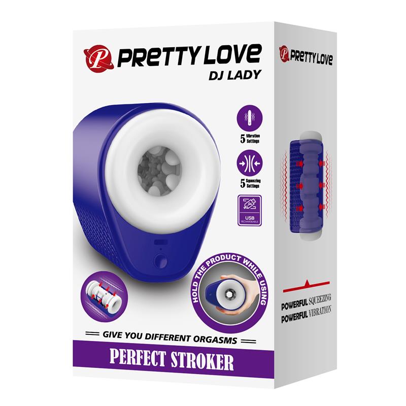 Pretty Love - Dj Lady Masturbador Masculino Con Vibración 5 Configuraciones Morado