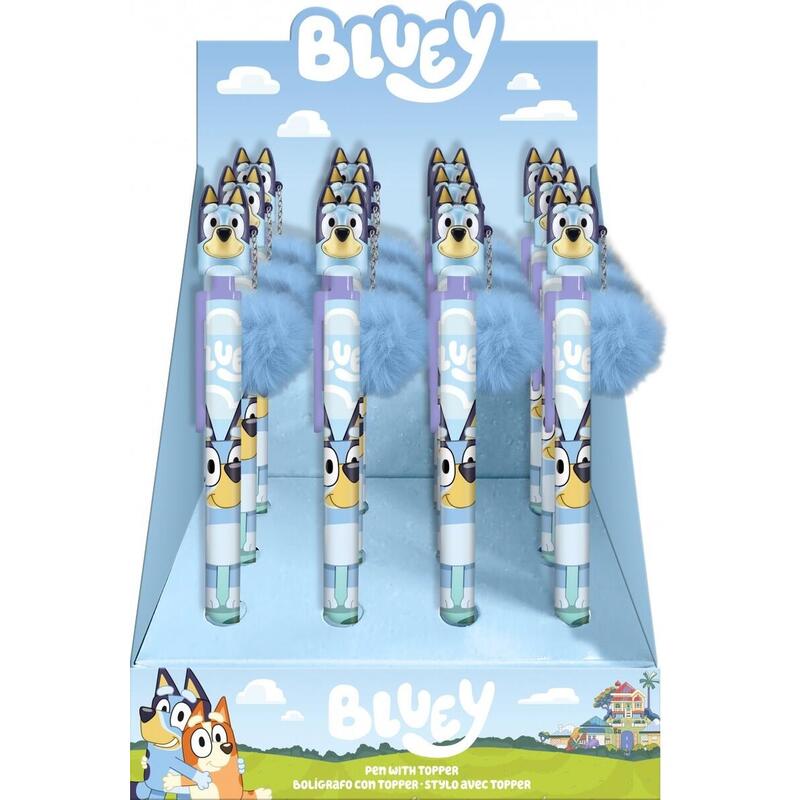 Dlugopis Z Toperem Bluey Display 12 Sztuk