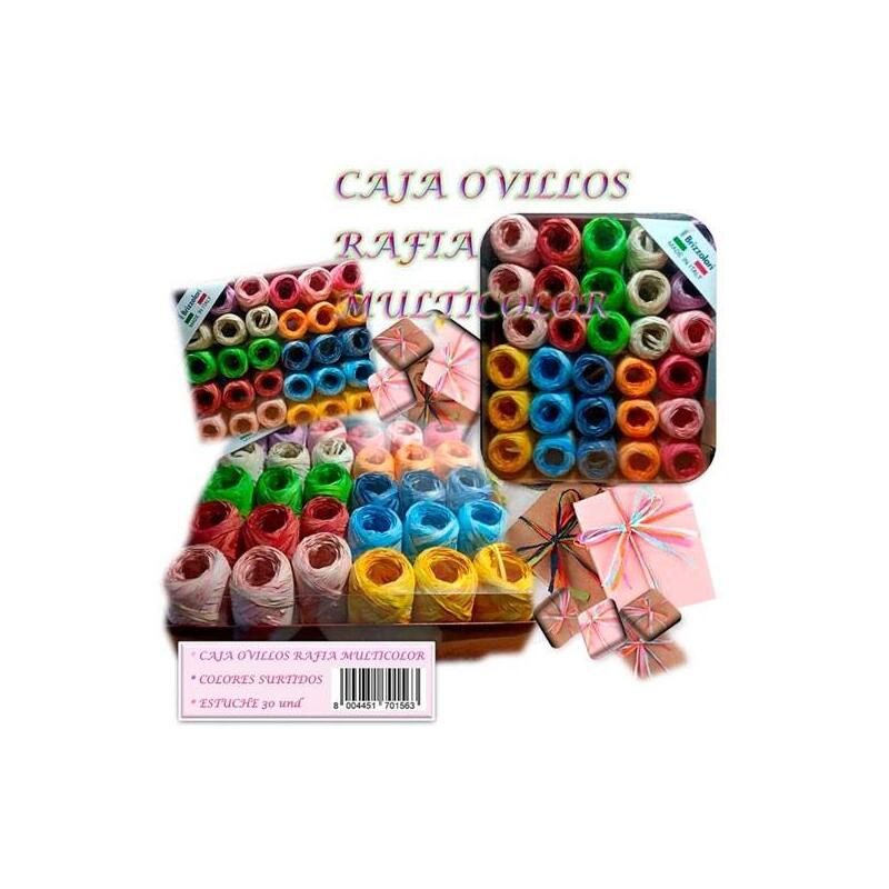 Dm Caja Ovillos Rafia Estuche 30 Colores Surtidos
