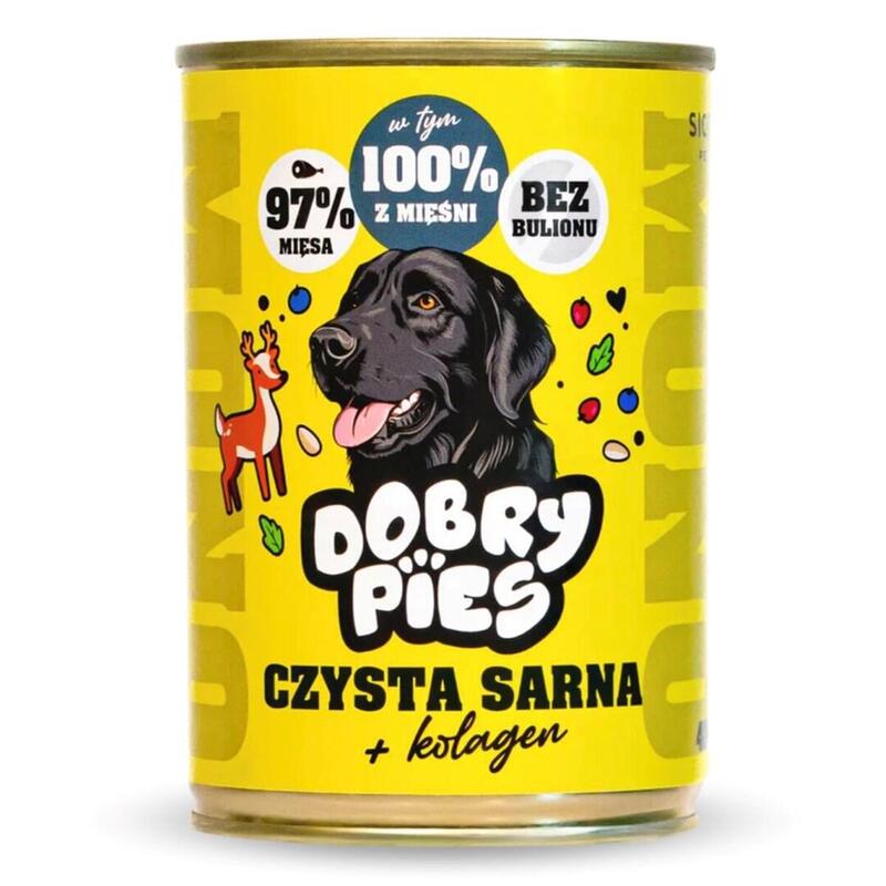 Dobry Pies Monobialkowa Czysta Sarna +Kolagen 400g