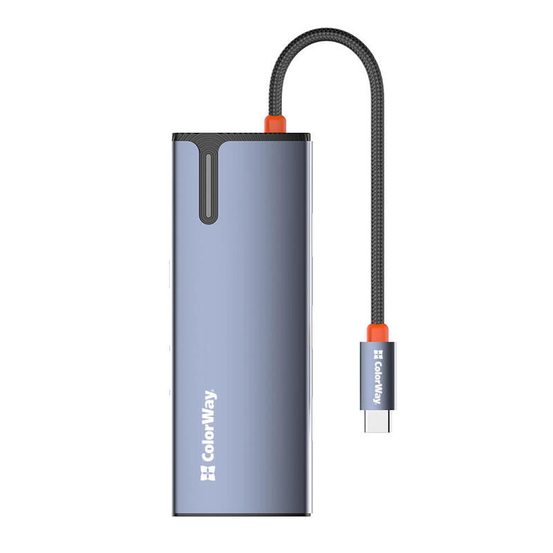 Docking Colorway Cw-Hub01-Pd Station Usb Tipo C 3xusb 3.0 1xhdmi Vga 1xusb-C, Dark Grey