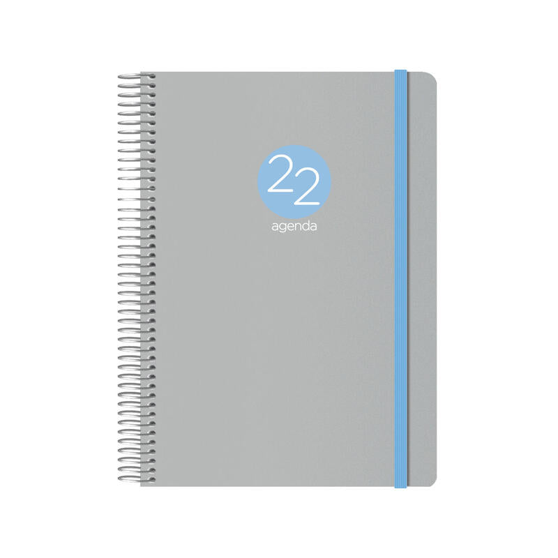 Dohe Agenda Anual Memphis Espiral Dia Página 15x21 Cm Gris 2023