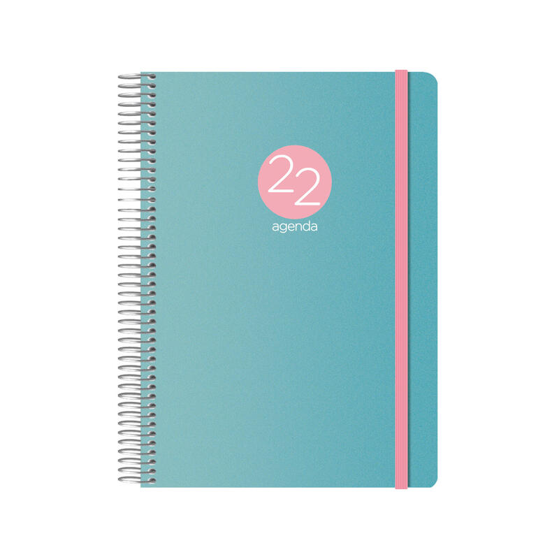 Dohe Agenda Anual Memphis Espiral Dia Página 15x21 Cm Verde 2023