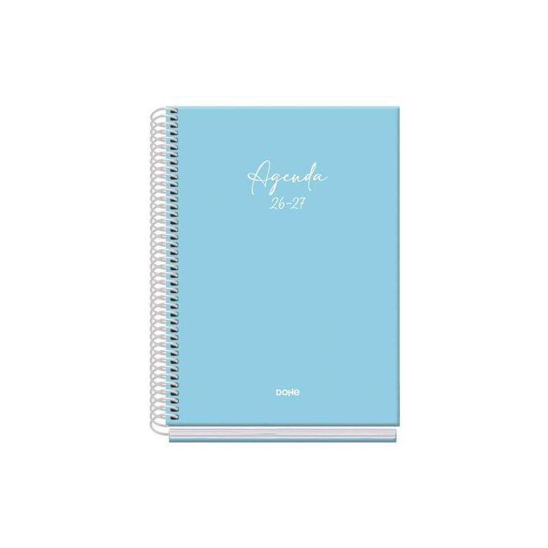 Dohe Agenda Escolar Basic Serenity A5 Espiral Dp Cartón Forrado Azul 2026-2027