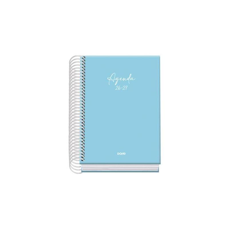 Dohe Agenda Escolar Basic Serenity A6 Espiral Dp Cartón Forrado Azul 2026-2027