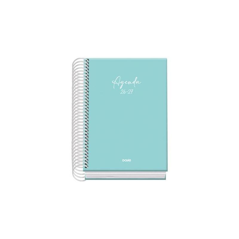 Dohe Agenda Escolar Basic Serenity A6 Espiral Dp Cartón Forrado Verde 2026-2027