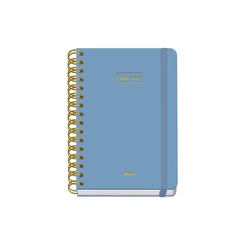 Dohe Agenda Escolar Premium A5 Espiral Doble Sv Cartón Forrado Azul 2026-2027