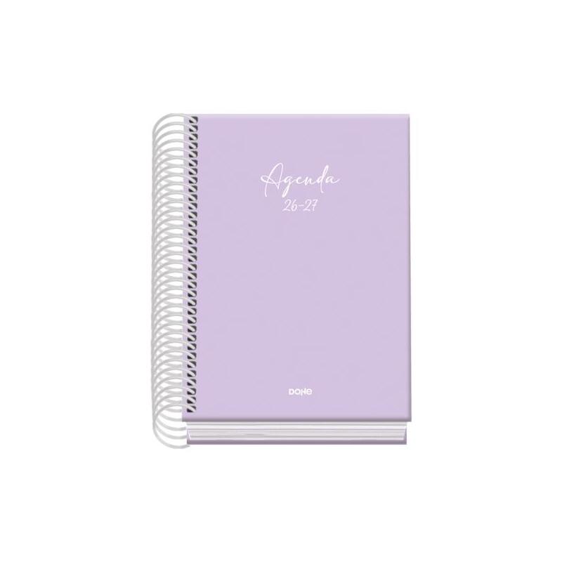 Dohe Basic Serenity Agenda Escolar 26/27 - Formato A6 - Dia Pagina - Papel Offset Ahuesado 70g - Cubierta De Carton