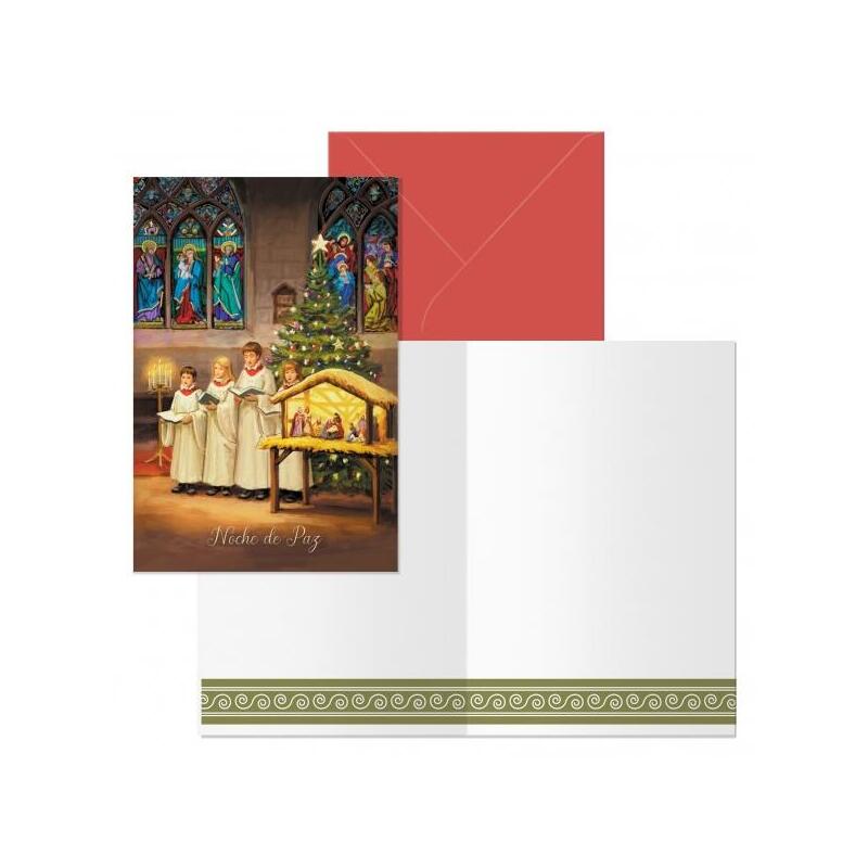 Dohe Coro Pack De 6 Tarjetas De Felicitacion Navideña Con Sobre - Tamaño Cerrada 11.5x17cm, Abierta 23x17cm - Papel