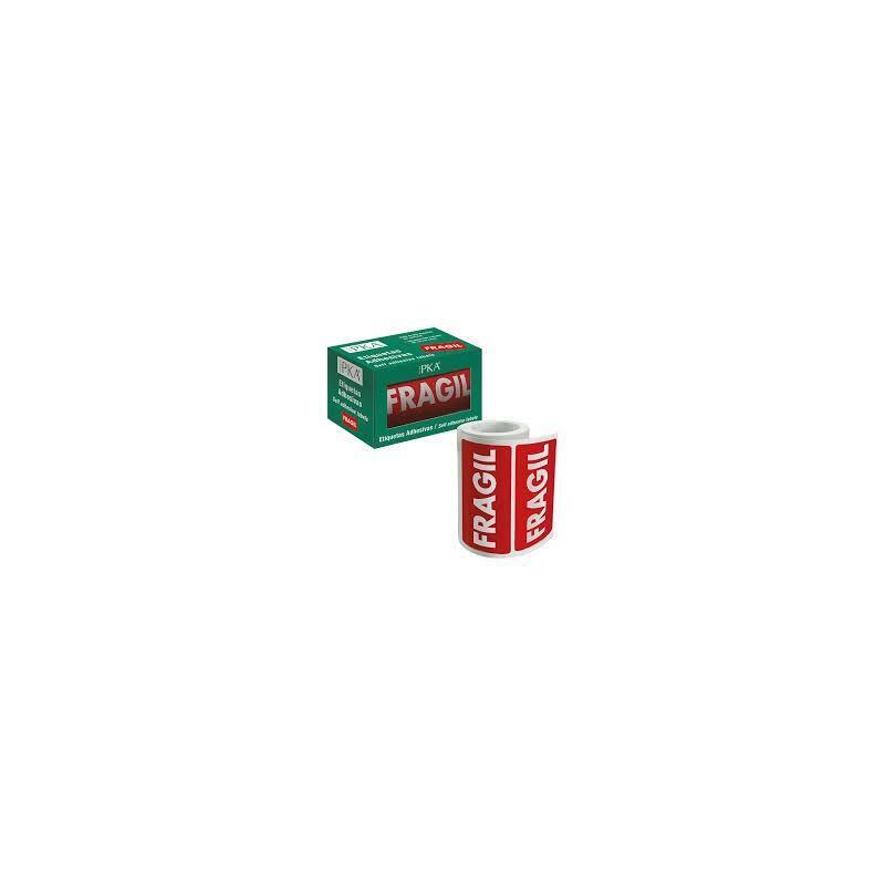 Dohe Packia Rollo Etiquetas Adhesivas Preimpresas Para Envíos / 100 X 50 Mm / "Fragil"