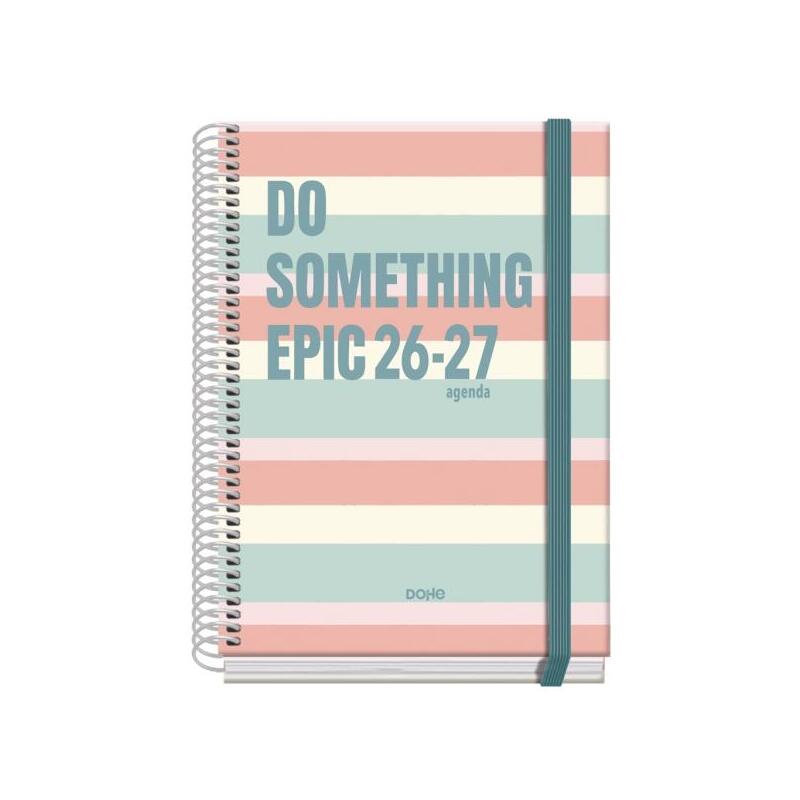 Dohe Prime Epic Agenda Escolar 26/27 - Formato A5 - Dia Pagina - Papel Offset Ahuesado 70g - Cubierta De Carton