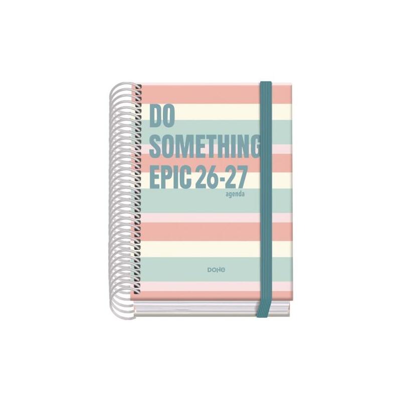 Dohe Prime Epic Agenda Escolar 26/27 - Formato A6 - Dia Pagina - Papel Offset Ahuesado 70g - Cubierta De Carton