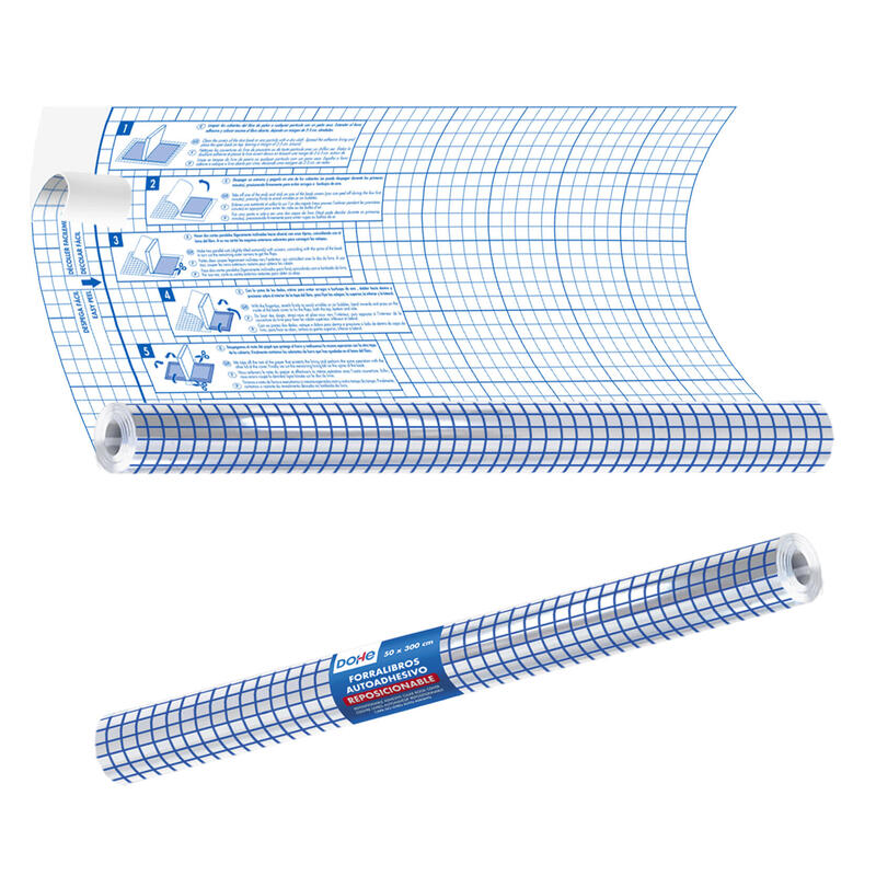 Dohe Rollo Forralibros Autoadhesivo - Tamaño 50x150cm - Material Pvc 80 Micras