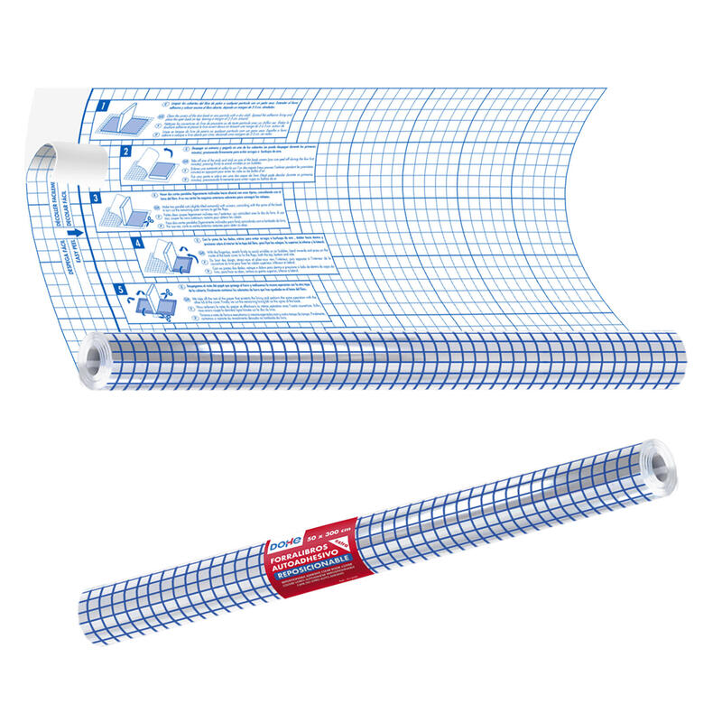 Dohe Rollo Forralibros Autoadhesivo - Tamaño 50x300cm - Material Pvc 80 Micras