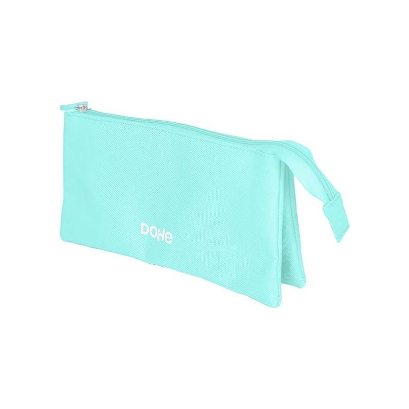 Dohe Serenity Portatodo Triple - Cierre Doble Con Cremallera Y Tirador De Goma - Verde