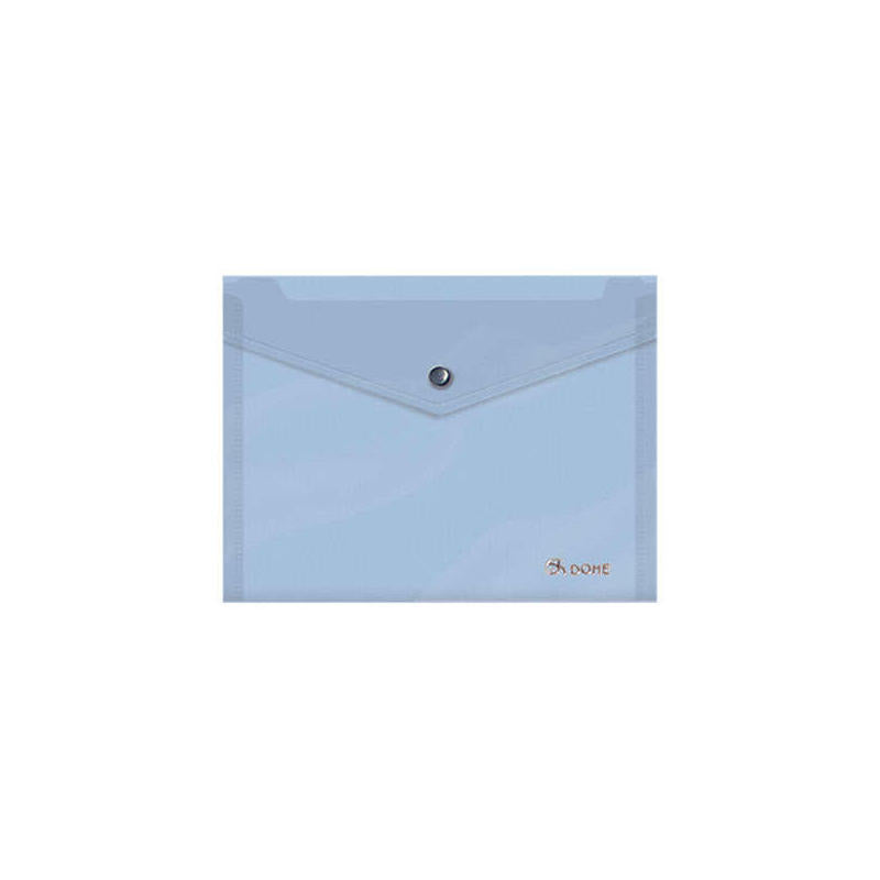 Dohe Sobre Portadocumentos A5 - Cierre De Broche - Polipropileno Translucido 150 Micras - Azul