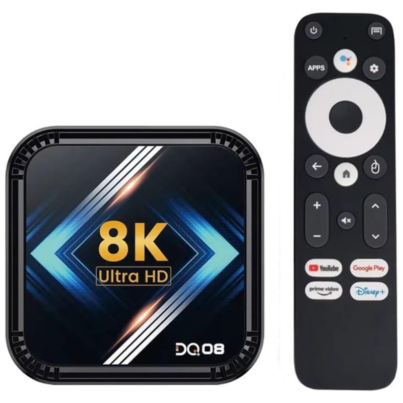 Dq08 8k Rk3528 4gb/64gb Wifi Dual Control Voz Android 13 Negro - Android Tv