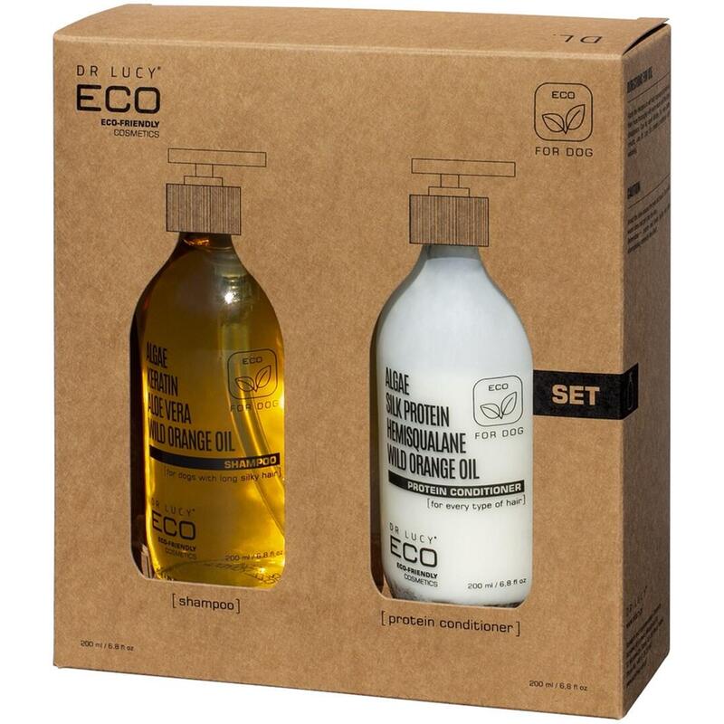 Dr Lucy Eco Set Champú Para Pelo Largo Y Acondicionador Proteínico Para Perros