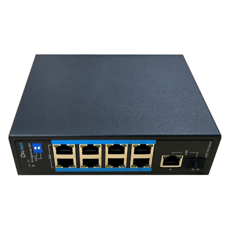 Drnet Isfe10-8p-120w Switch Poe Industrial 8 Puertos 10/100 +1rj45 Gigabit +1sfp Gigabit 120w No_gestionable