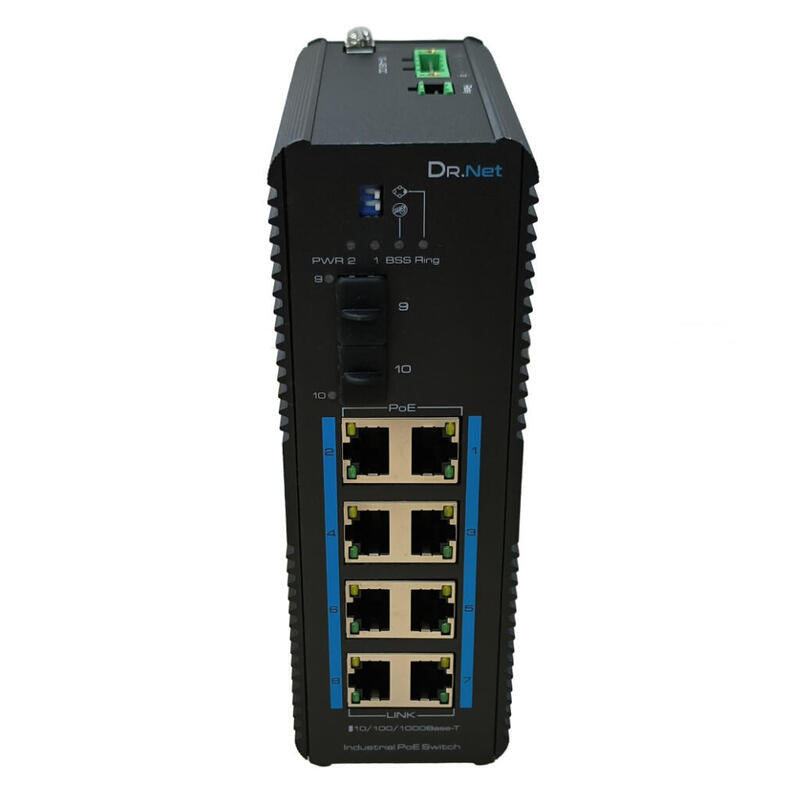 Drnet Isge10-8p-240w Switch Poe+ Industrial 8 Puertos Gigabit +2sfp Gigabit 240w No_gestionable