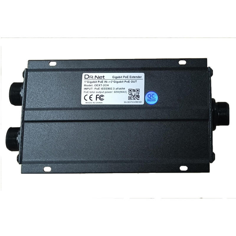 Drnet Oext-2ch Extensor Poe Gigabit Exterior Ip66 2 Salidas (1in+2out) 60w