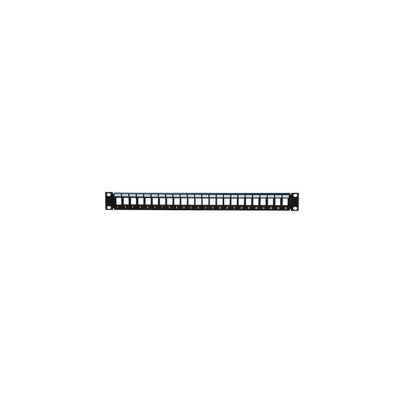 Drutp Patchpanel24-Blank Patch Panel Rack 19" 1u 24 Puertos Para Keystone