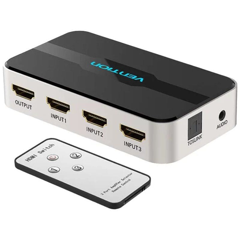 Duplicador Hdmi Vention Afjh0 3xhdmi Hembra Hdmi Macho 1xaudio