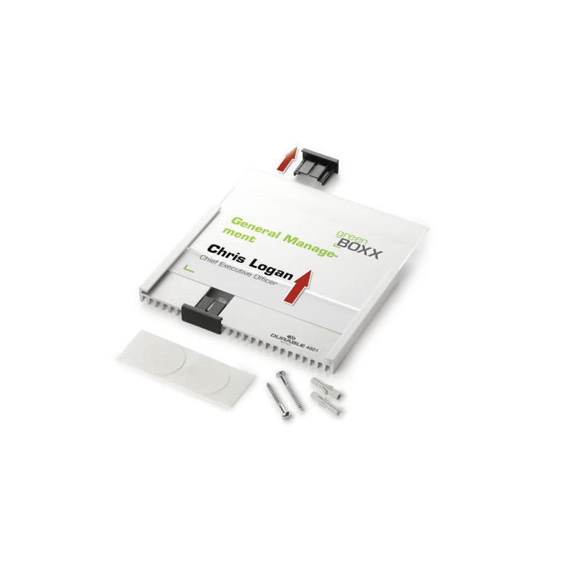 Durable Türschild Info Sign 149x52,5mm Metallic Plata