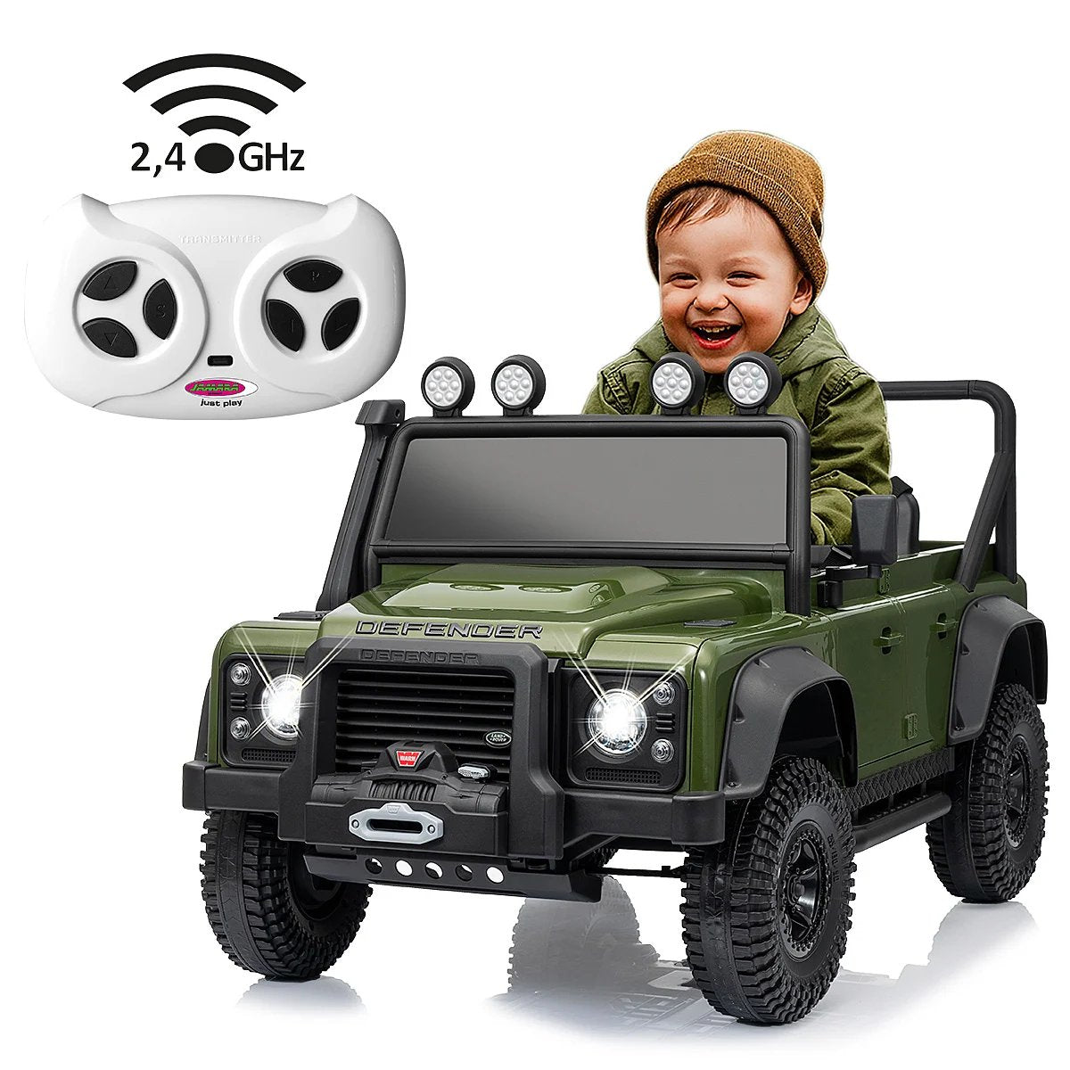 Jamara Ride-On Land Rover Defender 110 Svx Verde 2,4ghz Li-Po