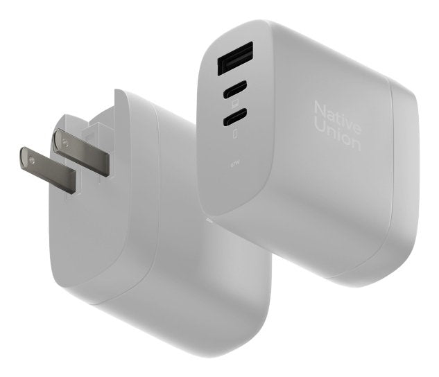 Native Union Fast Gan Charger Pd 67w Portátil, Smartphone, Tableta Blanco Corriente Alterna Carga Rápida Interior