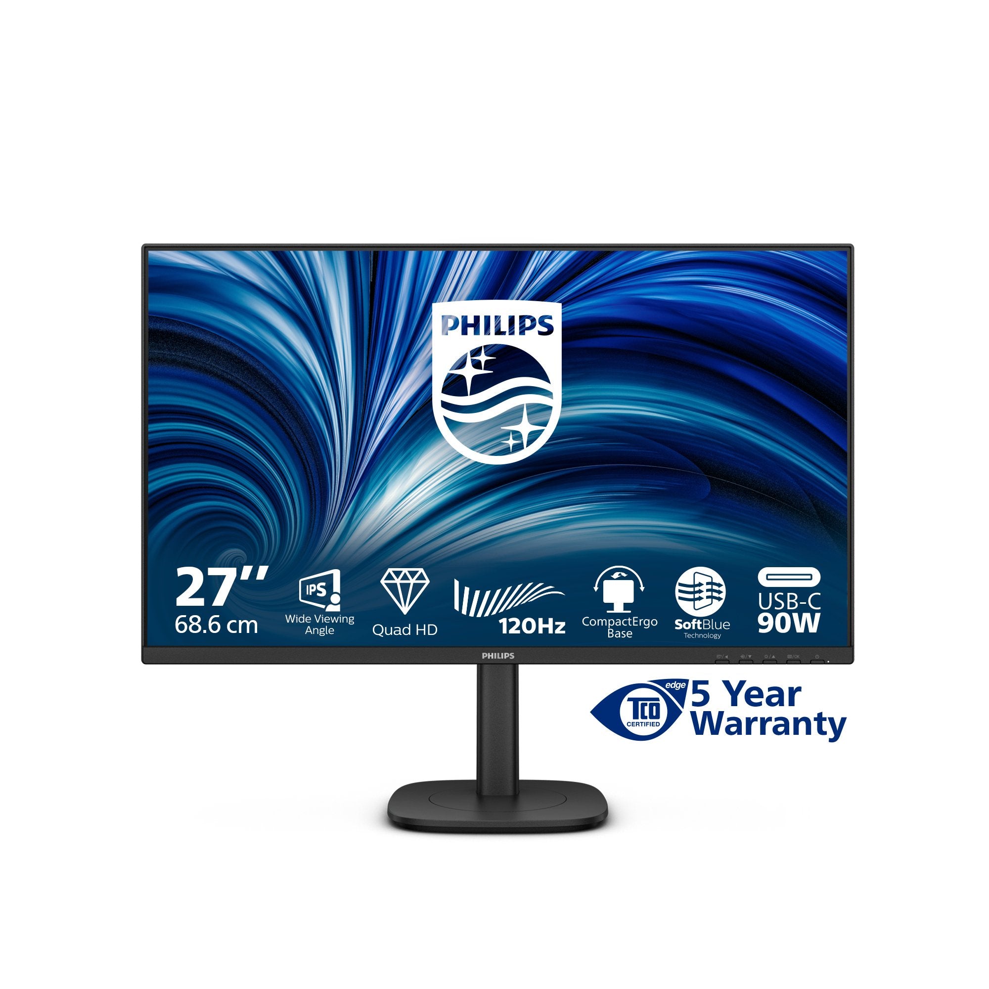 EAN 8721038002423 - Philips 3000 series 27B2U3601/00 pantalla para PC 68,6 cm (27") 2560 x 1440 Pixeles Quad HD LCD Negro imagen 3