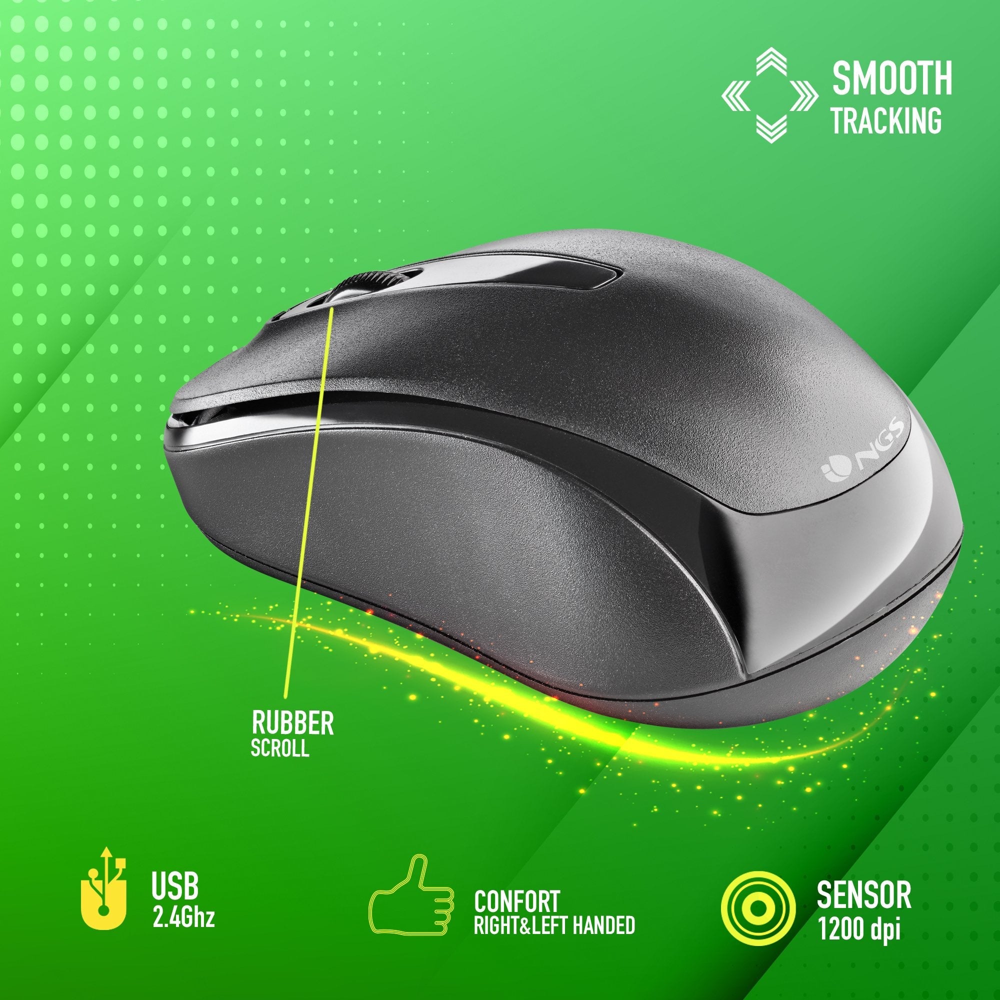 Ratón Mini Inalámbrico Ngs Easy Gamma Hasta 1200 Dpi