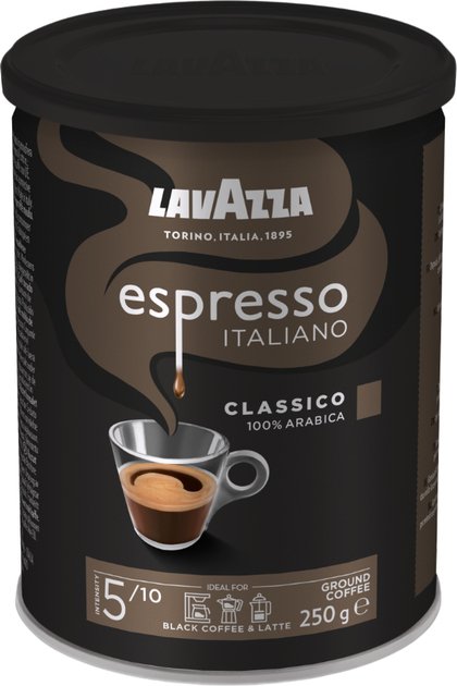 Lavazza Espresso Italiano Classico Café, Gemahlen, Arabicabohnen Kräftig, 250 G