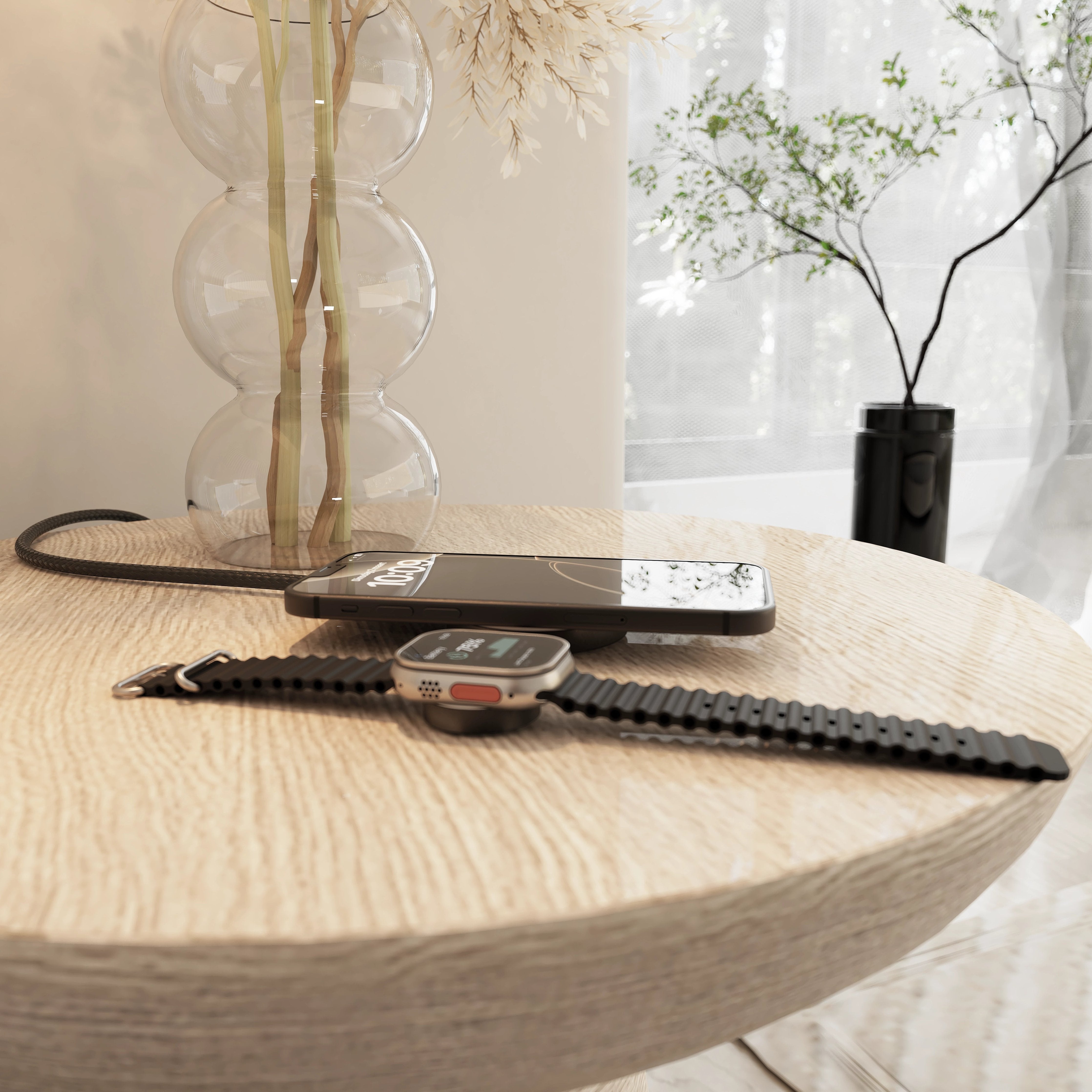 Zens Charging Cable Pro 2 Aluminum - Qi2 Apple Watch - Black