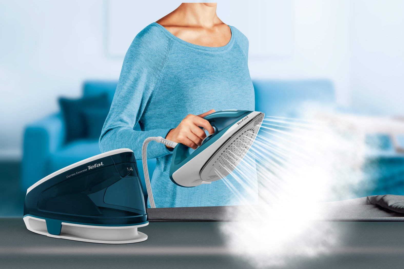 EAN 3121040079034 - Tefal Express Essential SV6115 2200 W 1,4 L Blanco, Gris imagen 10