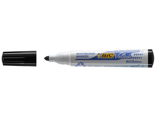 Velleda Marcador Pizarra Blanca Ecolutions 1701 Punta Redonda Negro Caja -12u-