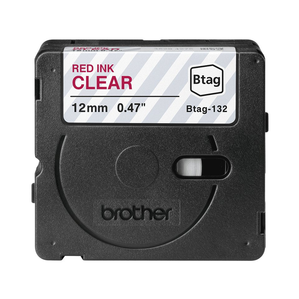 EAN 4977766835978 - Brother BTAG-132 cinta para impresora de etiquetas Rojo sobre transparencia imagen 2