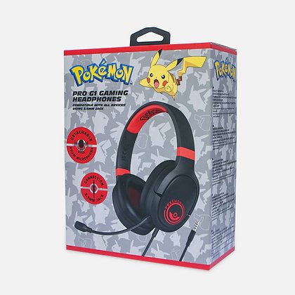 Auriculares Gaming Pokeball Black And Red Pokemon